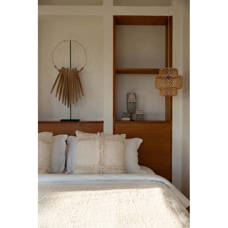 Bougeoir Personnage 9 cm en Grès Gris The Sumba Stone 