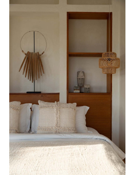 Bougeoir Personnage 9 cm en Grès Gris The Sumba Stone 