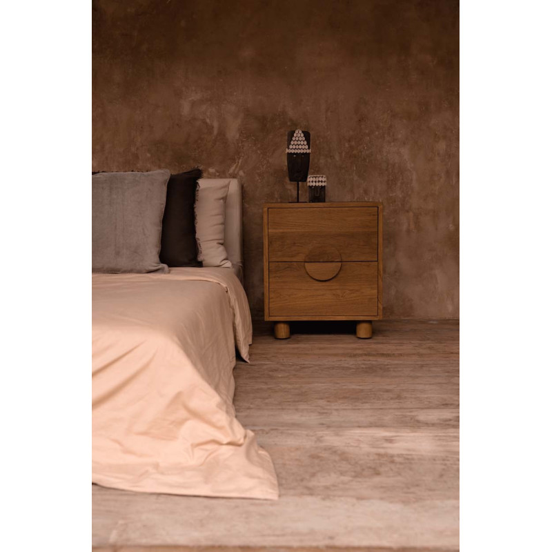 Statuette déco primitive wabi-sabi Hauteur 11 cm Grès Gris Coquillage Beige The Sumba Stone 