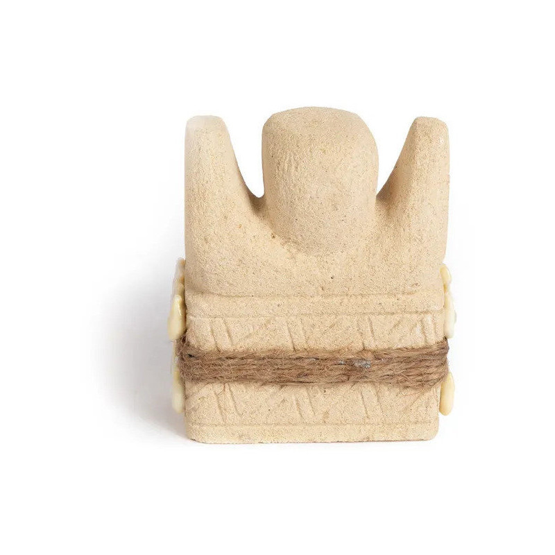 Statuette déco primitive wabi-sabi Hauteur 10 cm Grès Beige sable The Sumba Stone 