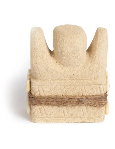 Statuette déco primitive wabi-sabi Hauteur 10 cm Grès Beige sable The Sumba Stone 