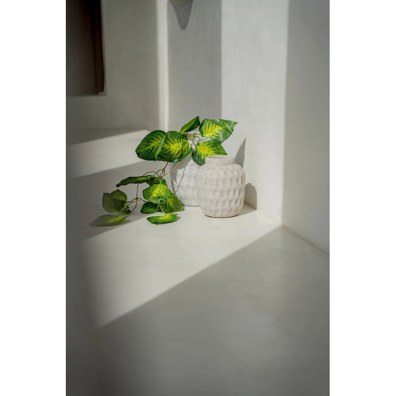 Vase Rond Hauteur 18 cm en Terre cuite Gris béton The Trendy 