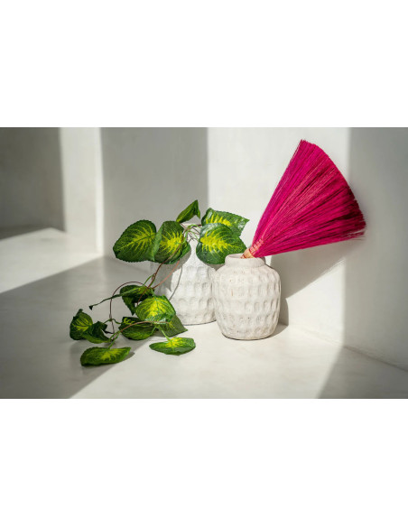 Vase Rond Hauteur 18 cm en Terre cuite Gris béton The Trendy 