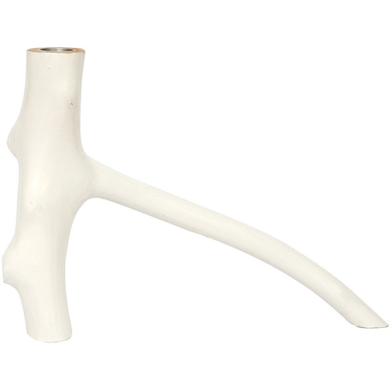 Bougeoir Original Hauteur 20 cm en Bois Blanc The Triple Twig 