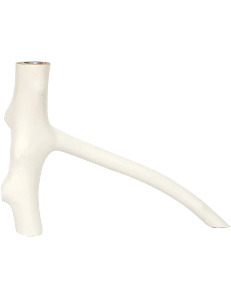Bougeoir Original Hauteur 20 cm en Bois Blanc The Triple Twig 