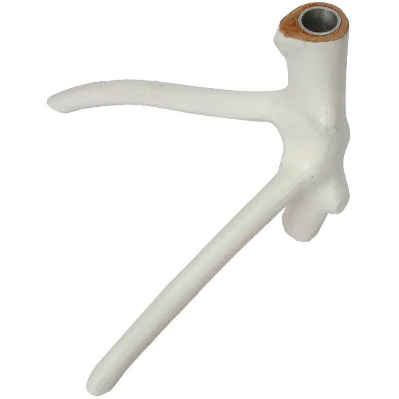 Bougeoir Original Hauteur 20 cm en Bois Blanc The Triple Twig 