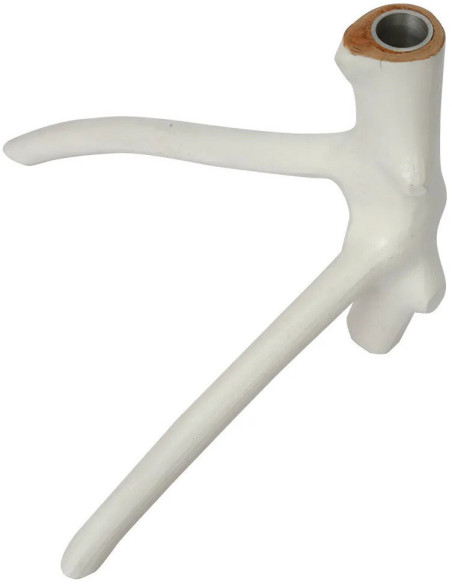 Bougeoir Original Hauteur 20 cm en Bois Blanc The Triple Twig 