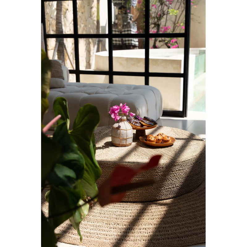 Présentoir à gâteau sur pied Rond 28 cm en Racine de teck Naturel The Teak Root 