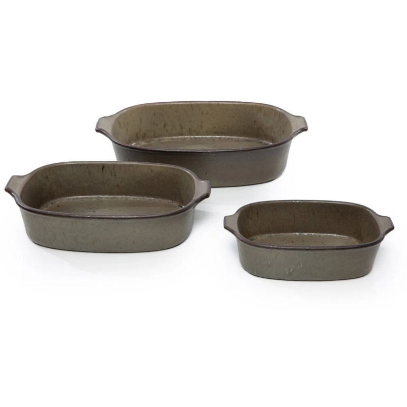 Plat à four original oval 35x23 en Céramique Vert The Comporta 