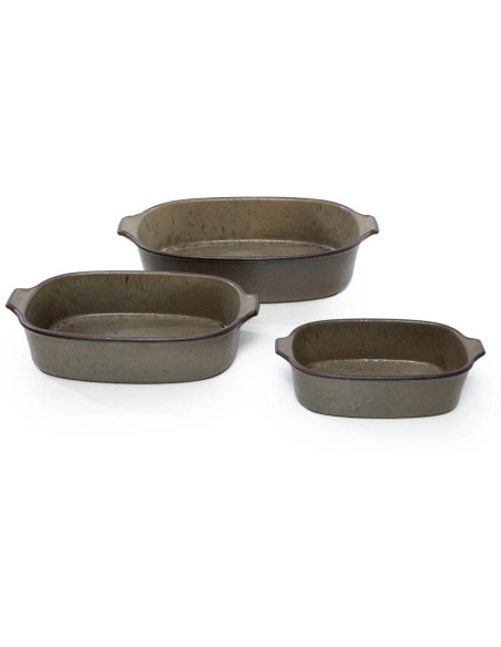 Plat à four original oval 35x23 en Céramique Vert The Comporta 