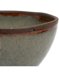 Bol à céréales organique 15 cm Grès Gris vert Marron The Côa 