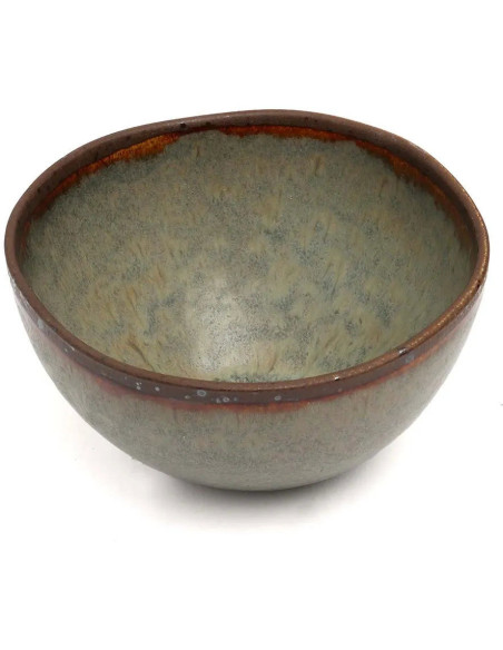 Bol à céréales organique 15 cm Grès Gris vert Marron The Côa 