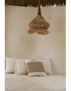 Abat-jour pour suspension 50 cm Herbe d'Abaca Naturel The Hippy Tipi 