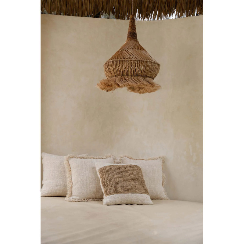 Abat-jour pour suspension 50 cm Herbe d'Abaca Naturel The Hippy Tipi 