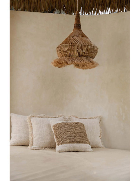 Abat-jour pour suspension 50 cm Herbe d'Abaca Naturel The Hippy Tipi 