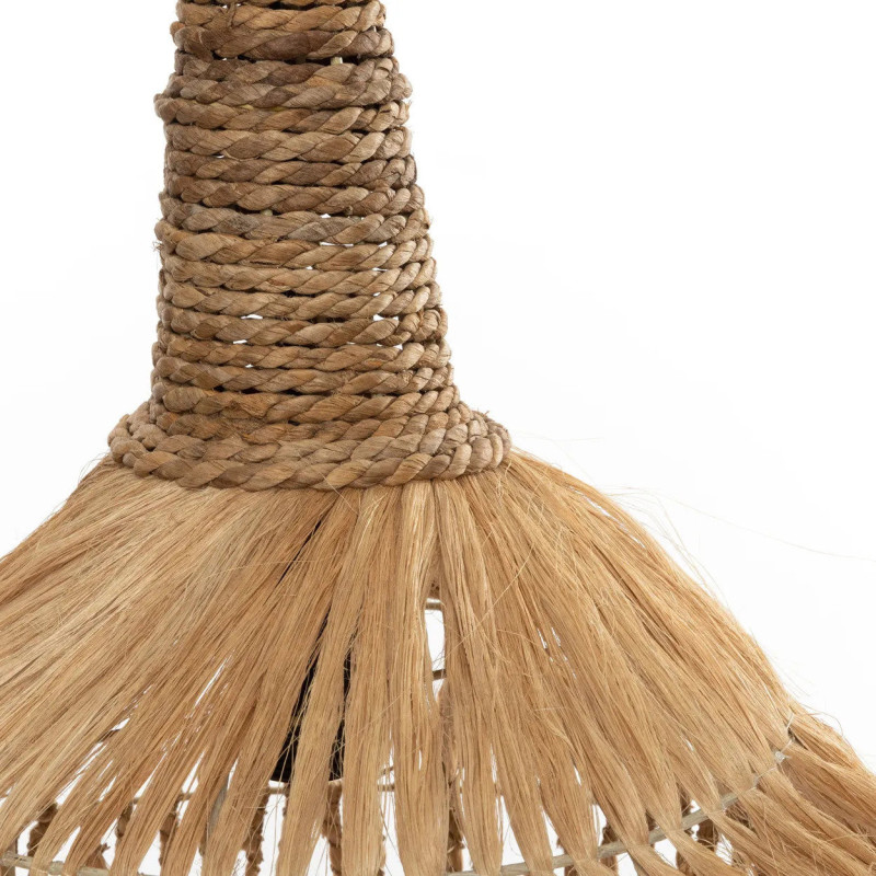Abat-jour pour suspension 50 cm Herbe d'Abaca Naturel The Hippy Tipi 