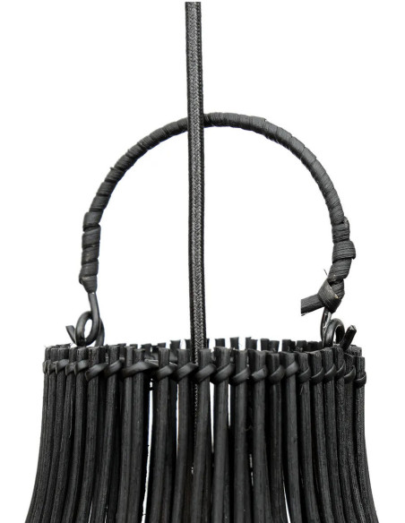 Abat-jour pour suspension 55 cm Rotin Noir The Lobster Trap 