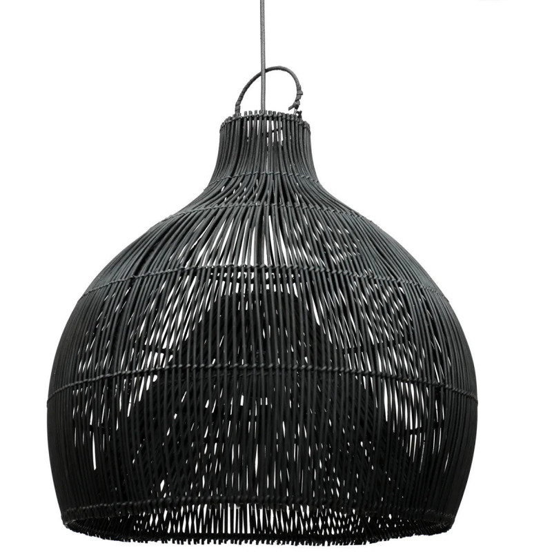 Abat-jour pour suspension 55 cm Rotin Noir The Lobster Trap 