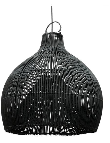 Abat-jour pour suspension 55 cm Rotin Noir The Lobster Trap 