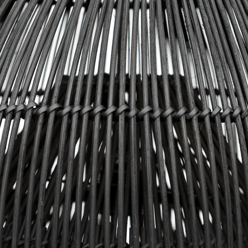 Abat-jour pour suspension 55 cm Rotin Noir The Lobster Trap 