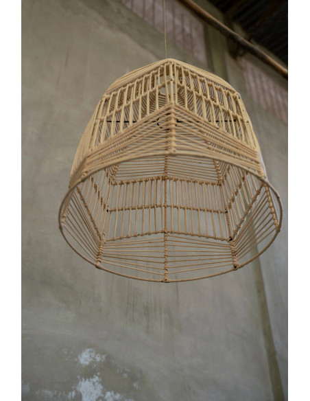 Abat jour original Cloche pour suspension 50 cm en Rotin Naturel The Bala 