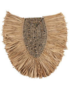 Grande Décoration murale ethnique chic H 80 cm Herbe Naturel Tressé The Nahla 