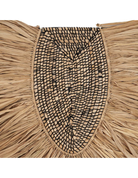 Grande Décoration murale ethnique chic H 80 cm Herbe Naturel Tressé The Nahla 