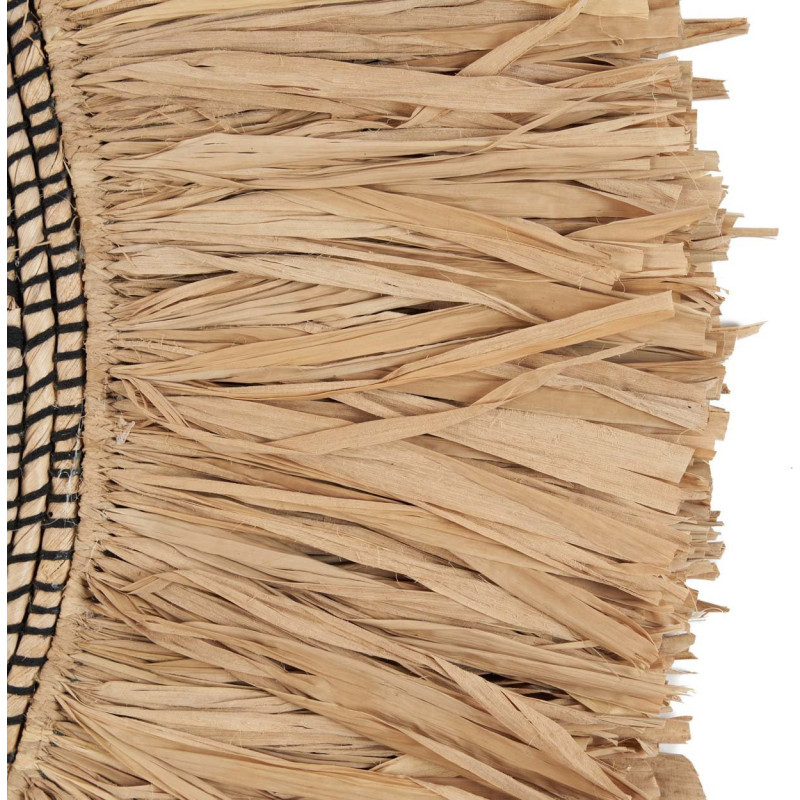 Grande Décoration murale ethnique chic H 80 cm Herbe Naturel Tressé The Nahla 