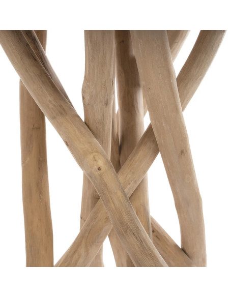 Sellette haute originale Ronde en Branche de teck Bois de suar Naturel The Gili 