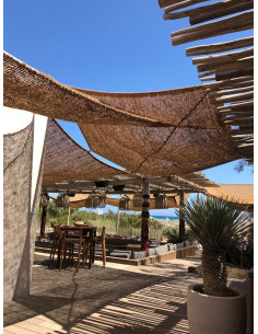 Voile d'ombrage originale Rectangulaire 300x300 en Fibre de noix de coco Naturel The Coco Shade 