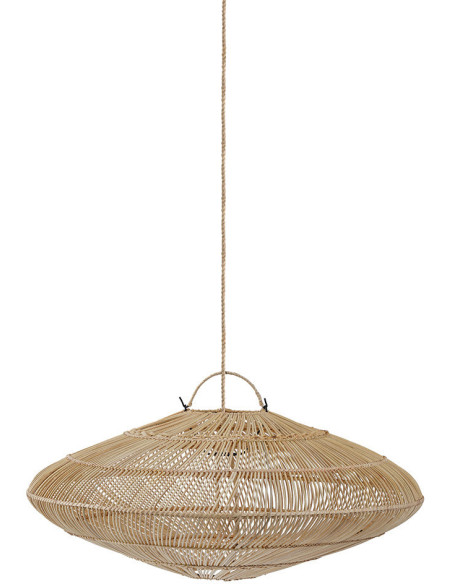 Abat jour original pour suspension 75 cm en Rotin Naturel The Macaron 