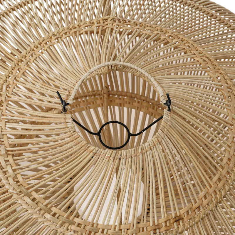 Abat jour original pour suspension 75 cm en Rotin Naturel The Macaron 