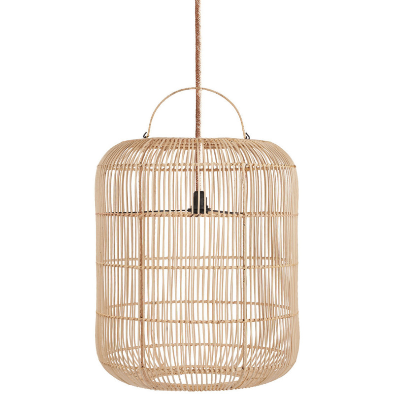 Grand Abat-jour bohème chic Hauteur 60 cm Rotin Naturel Tressé The Bozelo 