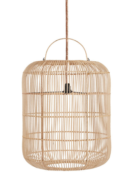 Grand Abat-jour bohème chic Hauteur 60 cm Rotin Naturel Tressé The Bozelo 