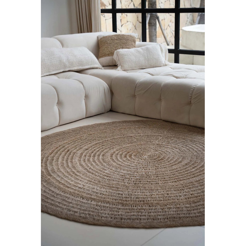 Tapis Rond 200 cm en Raphia Sisal Palmier Naturel The Seagrass 