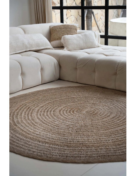Tapis Rond 200 cm en Raphia Sisal Palmier Naturel The Seagrass 
