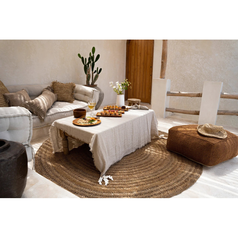 Tapis Rond 200 cm en Raphia Sisal Palmier Naturel The Seagrass 