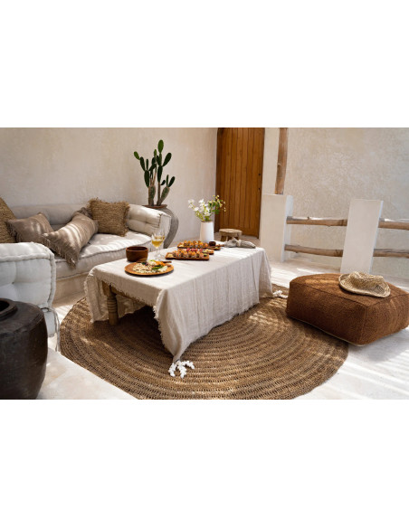 Tapis Rond 200 cm en Raphia Sisal Palmier Naturel The Seagrass 