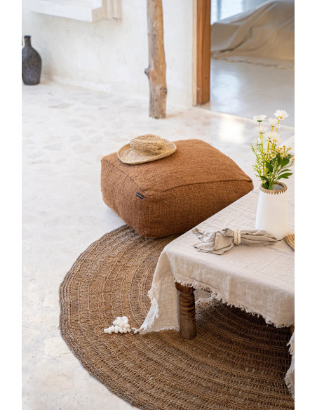 Tapis Rond 200 cm en Raphia Sisal Palmier Naturel The Seagrass 