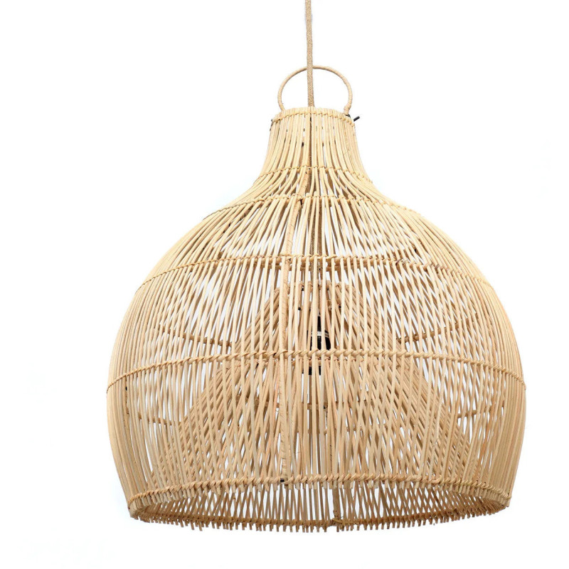 Abat jour original pour suspension 55 cm en Rotin Naturel The Lobster Trap 