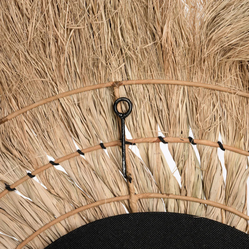 Miroir Mural Rond 90 cm en Herbe Naturel The Pretty Blond 