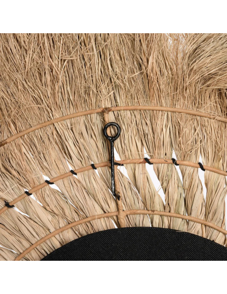 Miroir Mural Rond 90 cm en Herbe Naturel The Pretty Blond 
