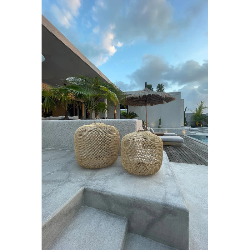 Abat-jour pour suspension 58 cm Rotin Naturel The Batu Bolong 