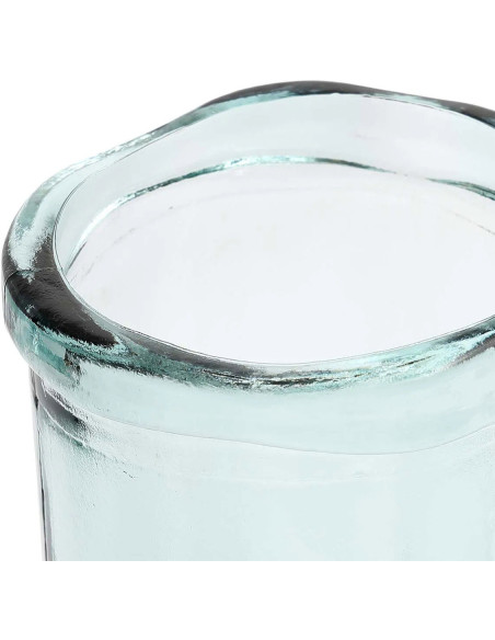 Vase moderne Cylindrique Hauteur 28 cm Verre recyclé Bleu Transparent The Jiandan 