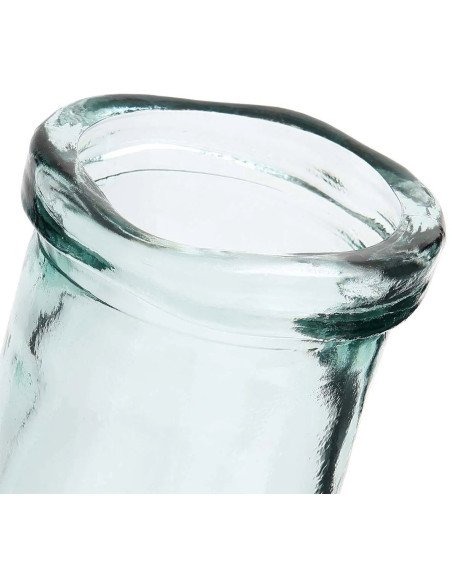 Vase moderne Cylindrique Hauteur 28 cm Verre recyclé Bleu Transparent The Jiandan 