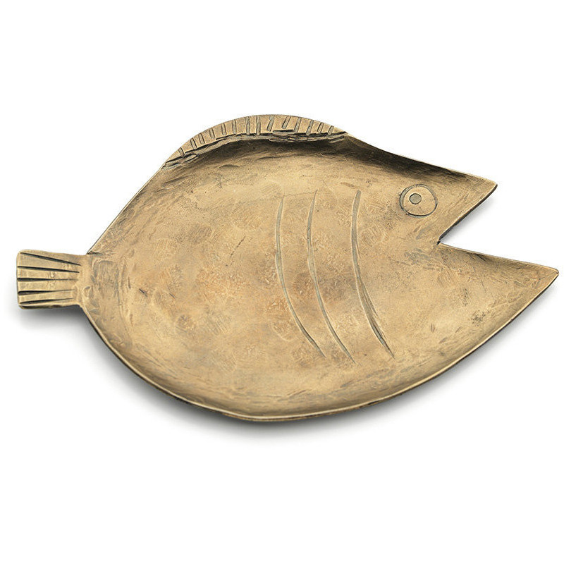 Petit Plateau original Poisson 16 cm Laiton Doré The Dory 