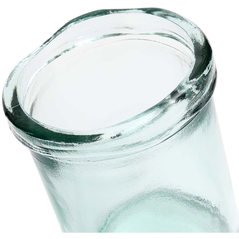 Vase moderne Cylindrique Hauteur 20 cm Verre recyclé Bleu Transparent The Jiandan 