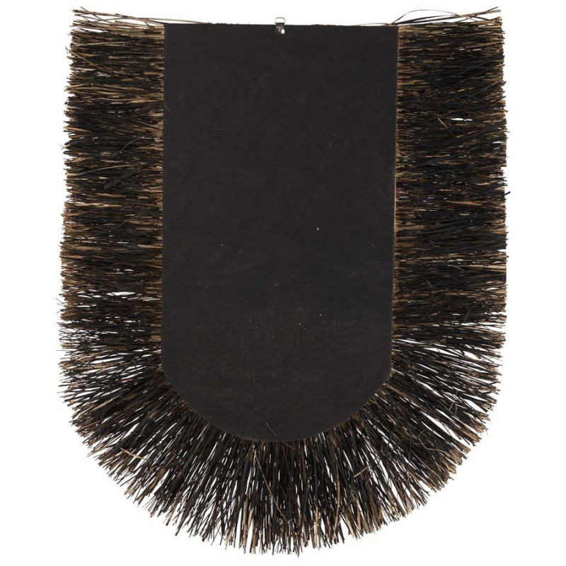 Grande décoration murale ethnique bohème H 87 cm Herbe Noir Tressé The Dada 