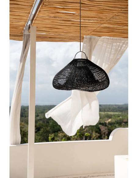 Abat-jour pour suspension 60 cm Rotin Noir The Cloud 