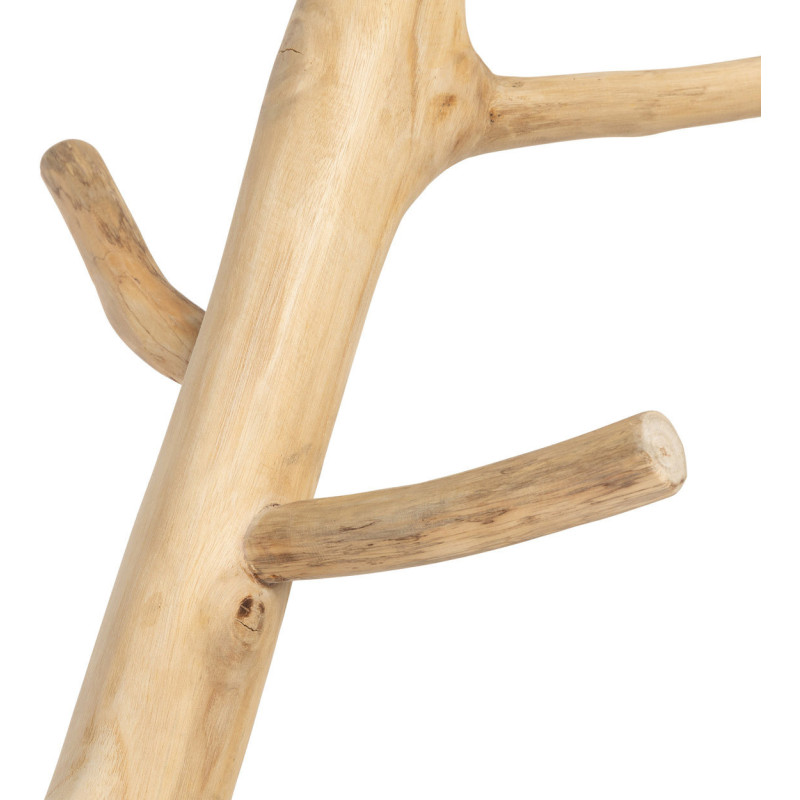 Porte manteaux original en Bois de teck Naturel Béton Gris The Concrete 